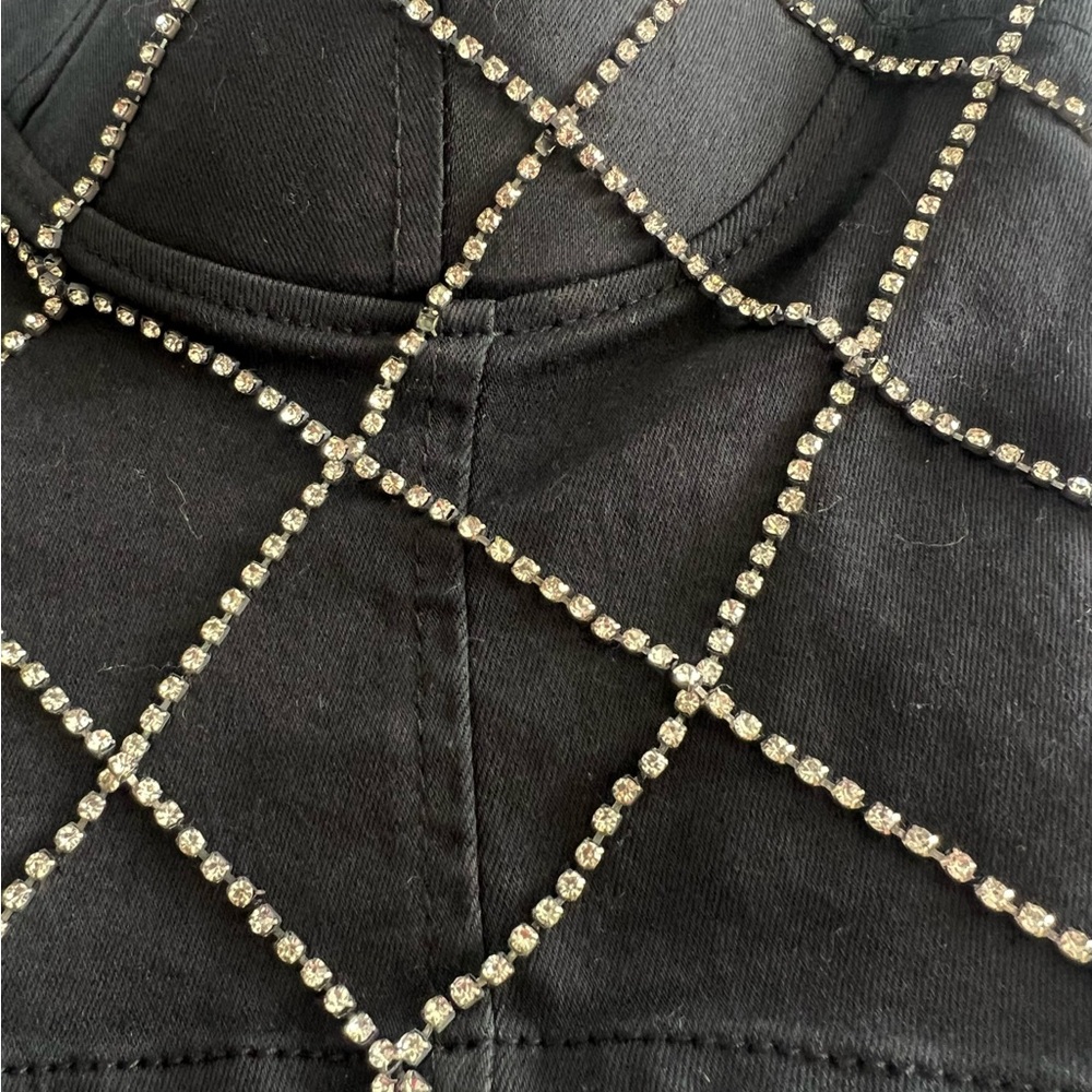 BUSTIER RHINESTONE ACCENTS SZ S NWT FESTIVAL PARTY VACAY missing a few stones - Picture 5 of 9